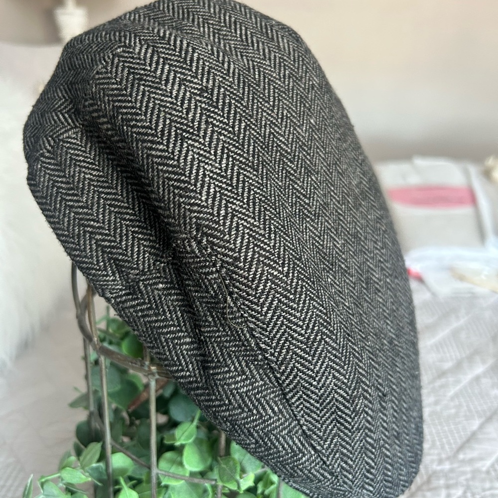 Brixton Gray Herringbone Flat Cap